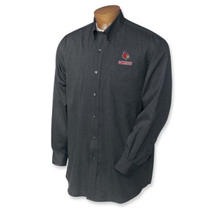 Louisville Cardinals B&T LS Nailshead Sport Shirt - Black